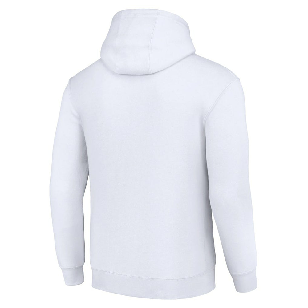 Carolina Panthers Starter Unisex Color Scratch Fleece Pullover Hoodie White