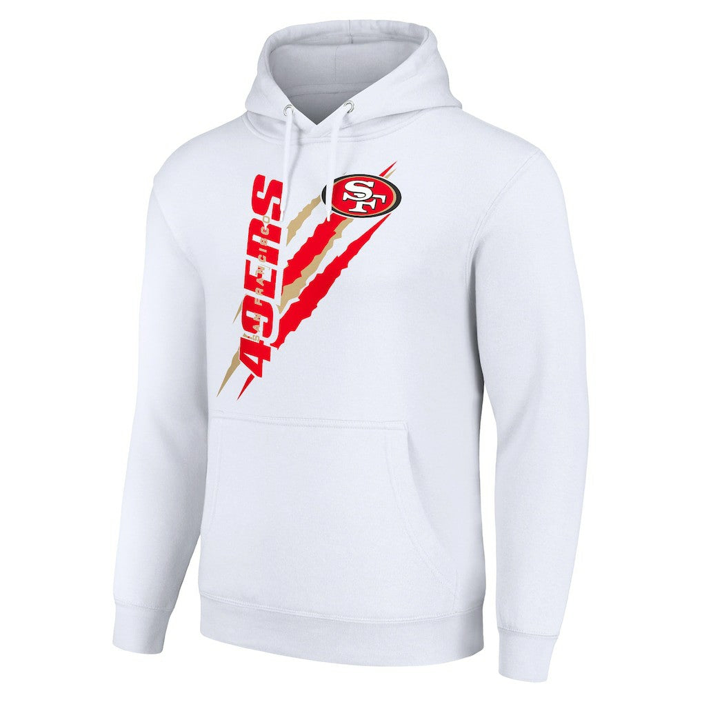 San Francisco 49ers Starter Unisex Color Scratch Fleece Pullover Hoodie White