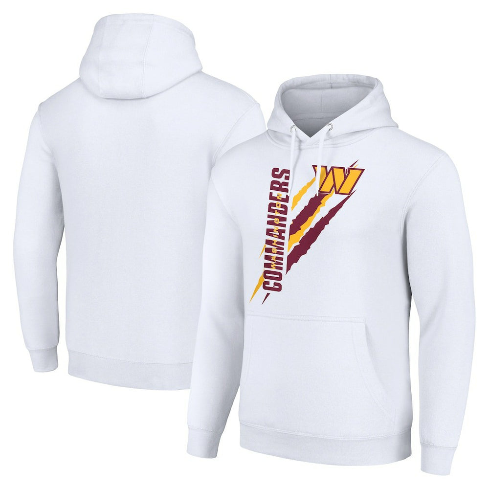 Washington Commanders Starter Unisex Color Scratch Fleece Pullover Hoodie White