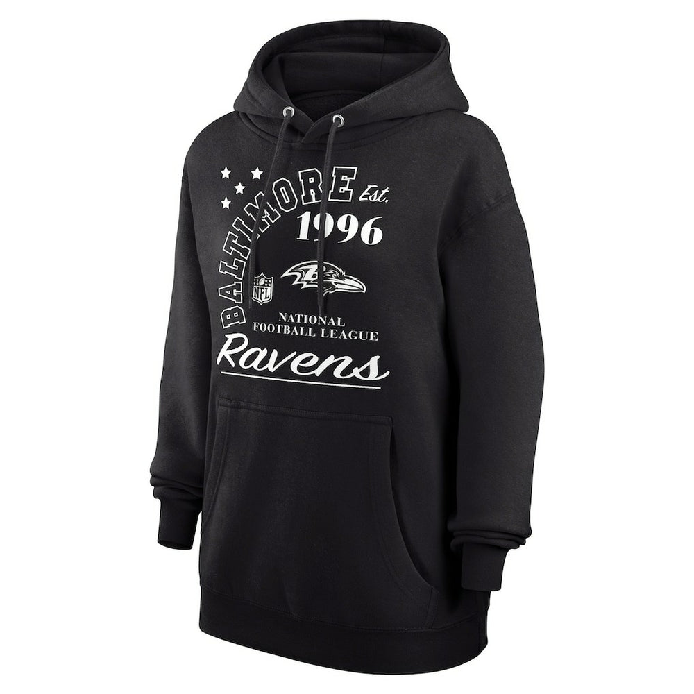 Baltimore Ravens Starter Unisex Arch Team Fleece Pullover Hoodie Black
