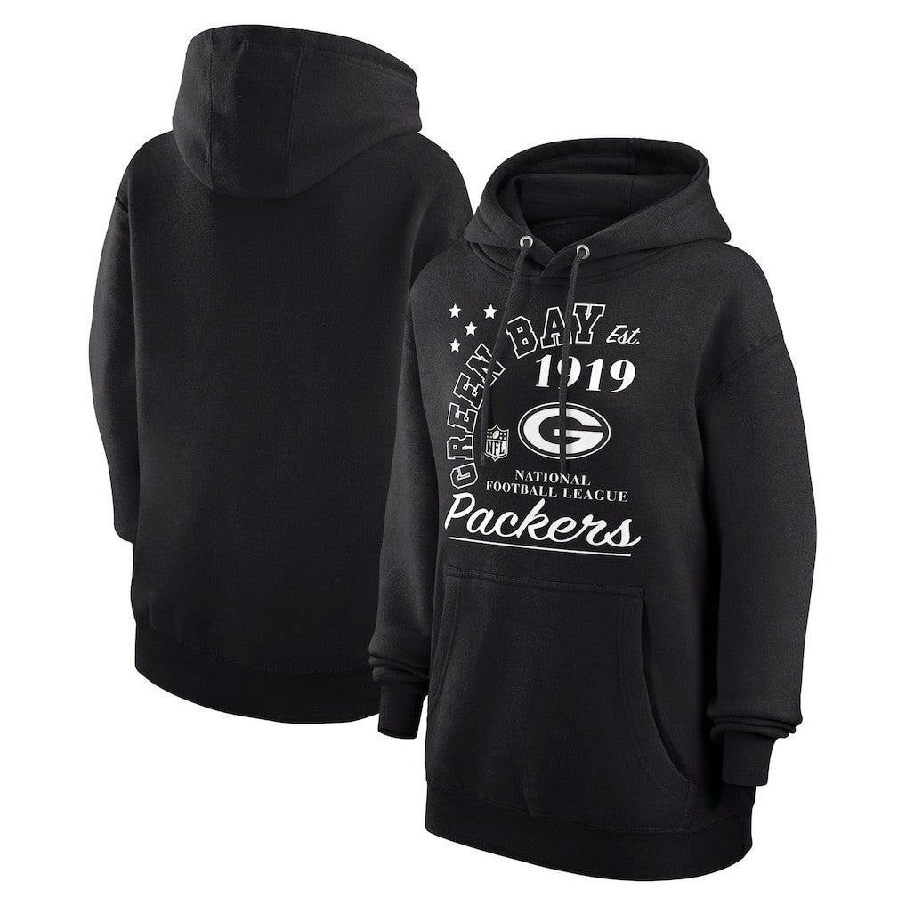 Green Bay Packers Starter Unisex Arch Team Fleece Pullover Hoodie Black