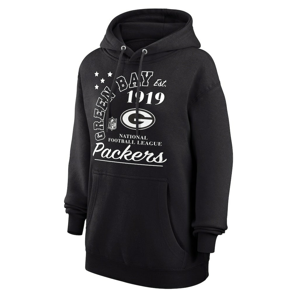 Green Bay Packers Starter Unisex Arch Team Fleece Pullover Hoodie Black