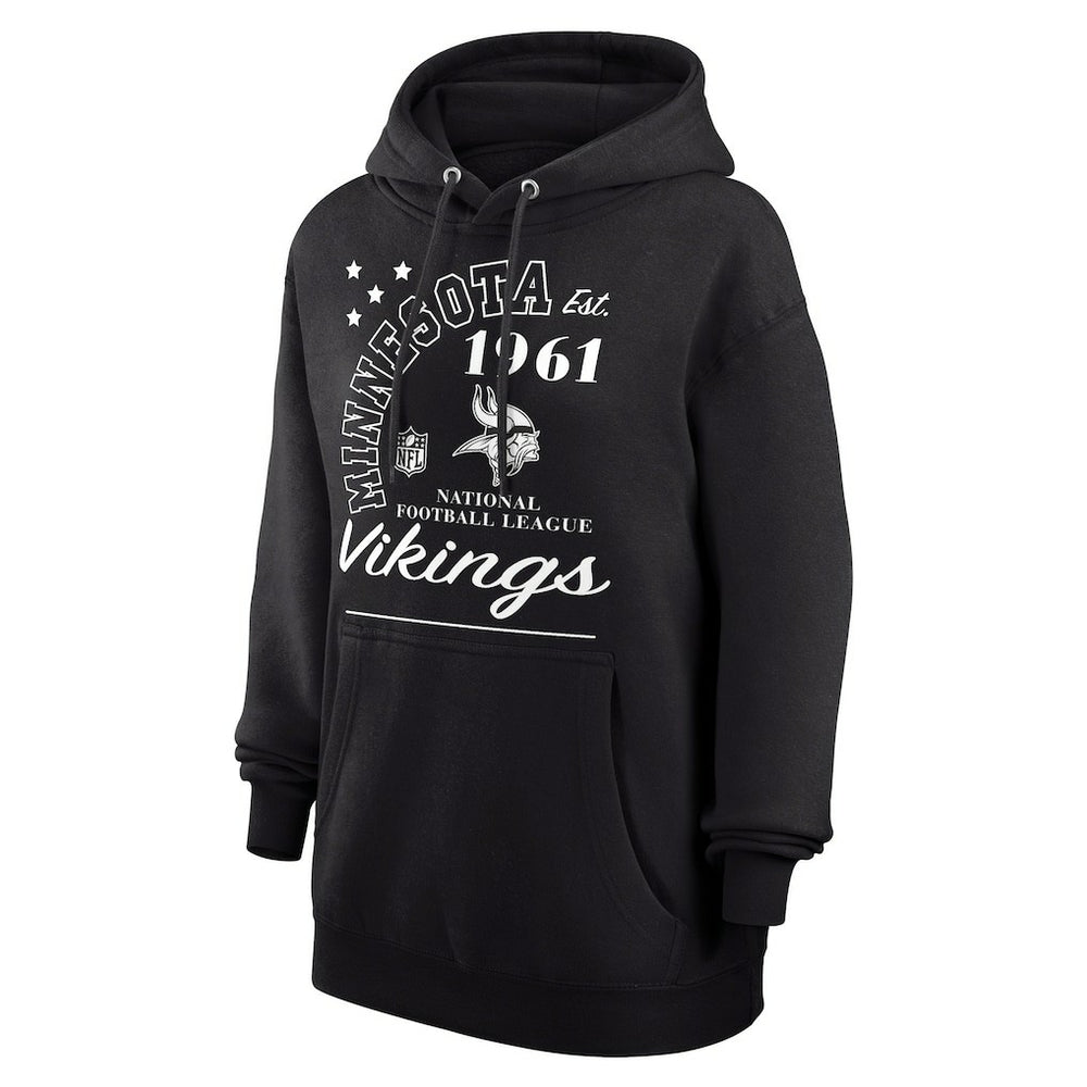 Minnesota Vikings Starter Unisex Arch Team Fleece Pullover Hoodie Black