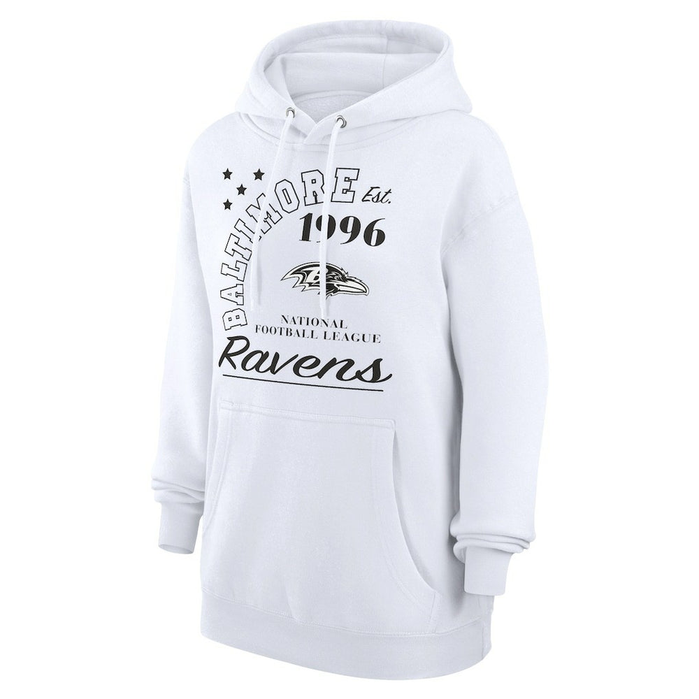 Baltimore Ravens Starter Unisex Arch Team Fleece Pullover Hoodie White