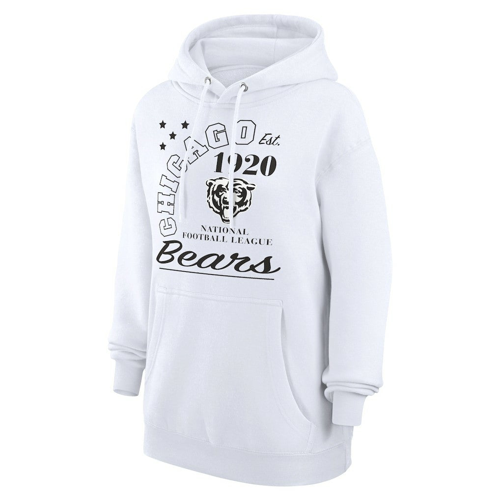 Chicago Bears Starter Unisex Arch Team Fleece Pullover Hoodie White