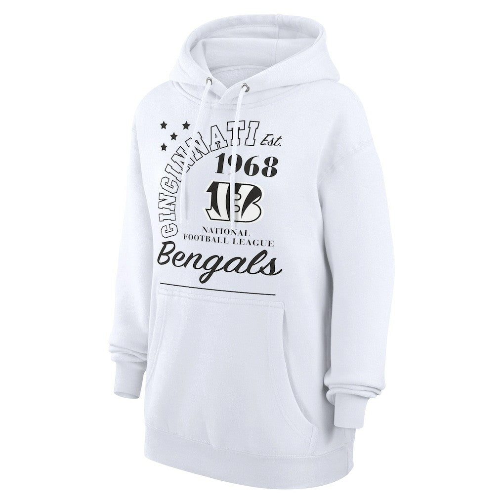 Cincinnati Bengals Starter Unisex Arch Team Fleece Pullover Hoodie White