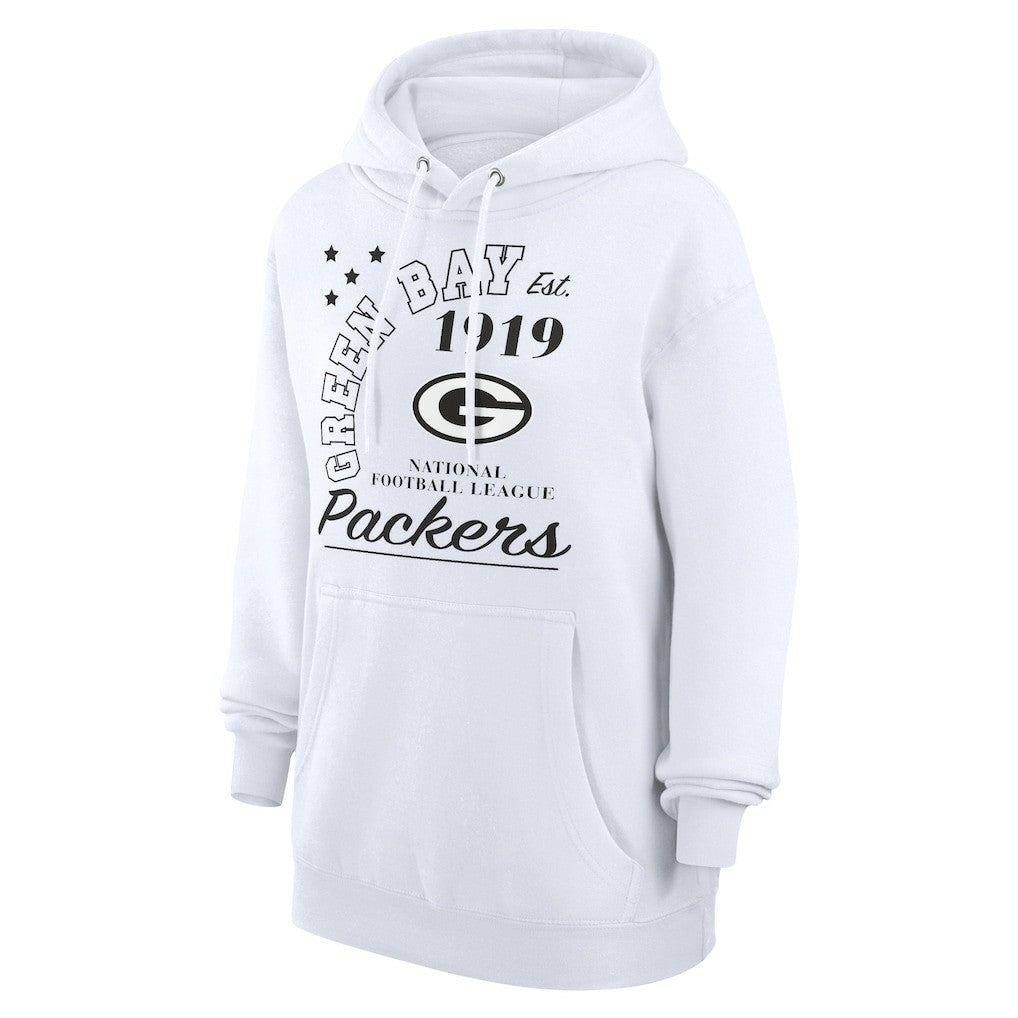 Green Bay Packers Starter Unisex Arch Team Fleece Pullover Hoodie White