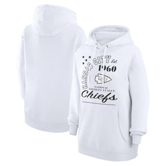Kansas City Chiefs Starter Unisex Arch Team Fleece Pullover Hoodie White