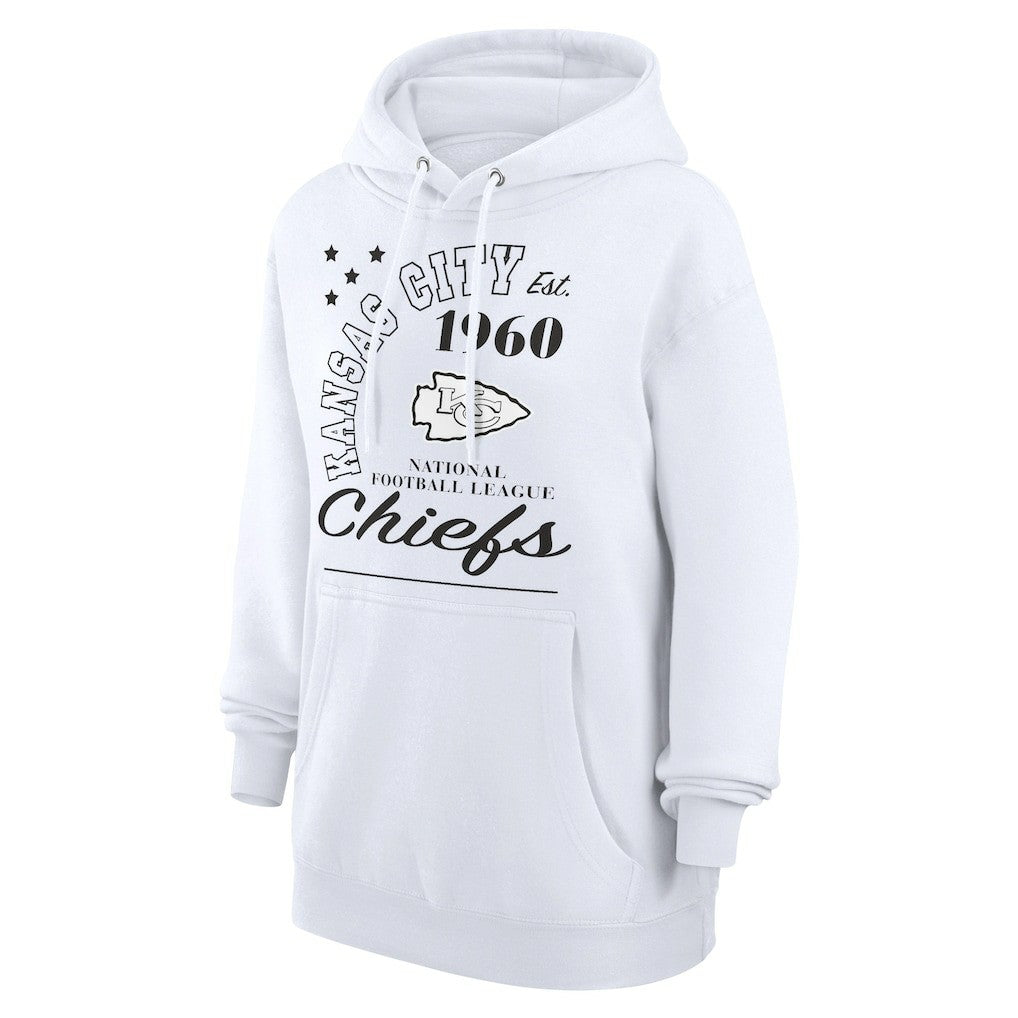 Kansas City Chiefs Starter Unisex Arch Team Fleece Pullover Hoodie White
