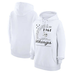 Minnesota Vikings Starter Unisex Arch Team Fleece Pullover Hoodie White