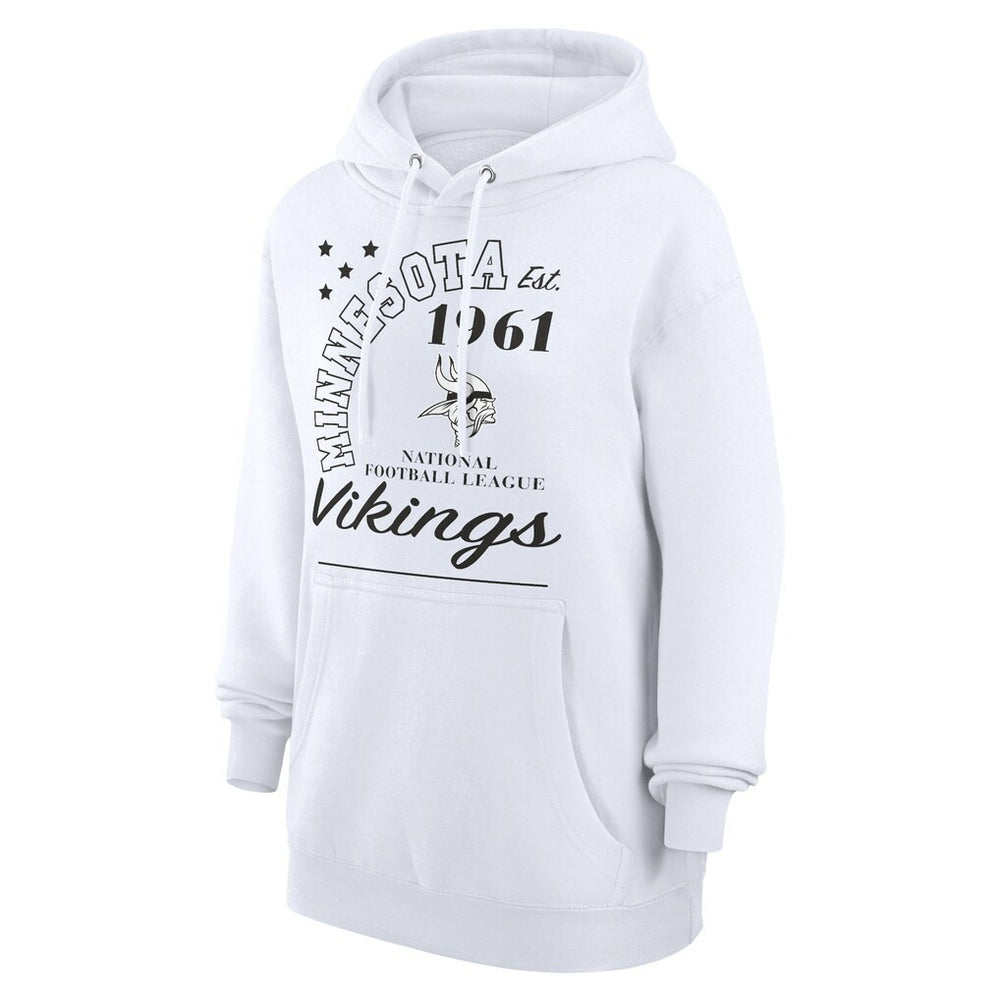 Minnesota Vikings Starter Unisex Arch Team Fleece Pullover Hoodie White