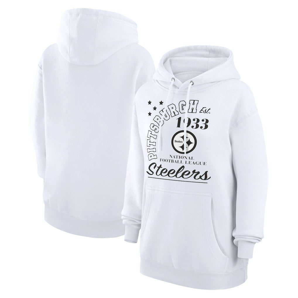 Pittsburgh Steelers Starter Unisex Arch Team Fleece Pullover Hoodie White