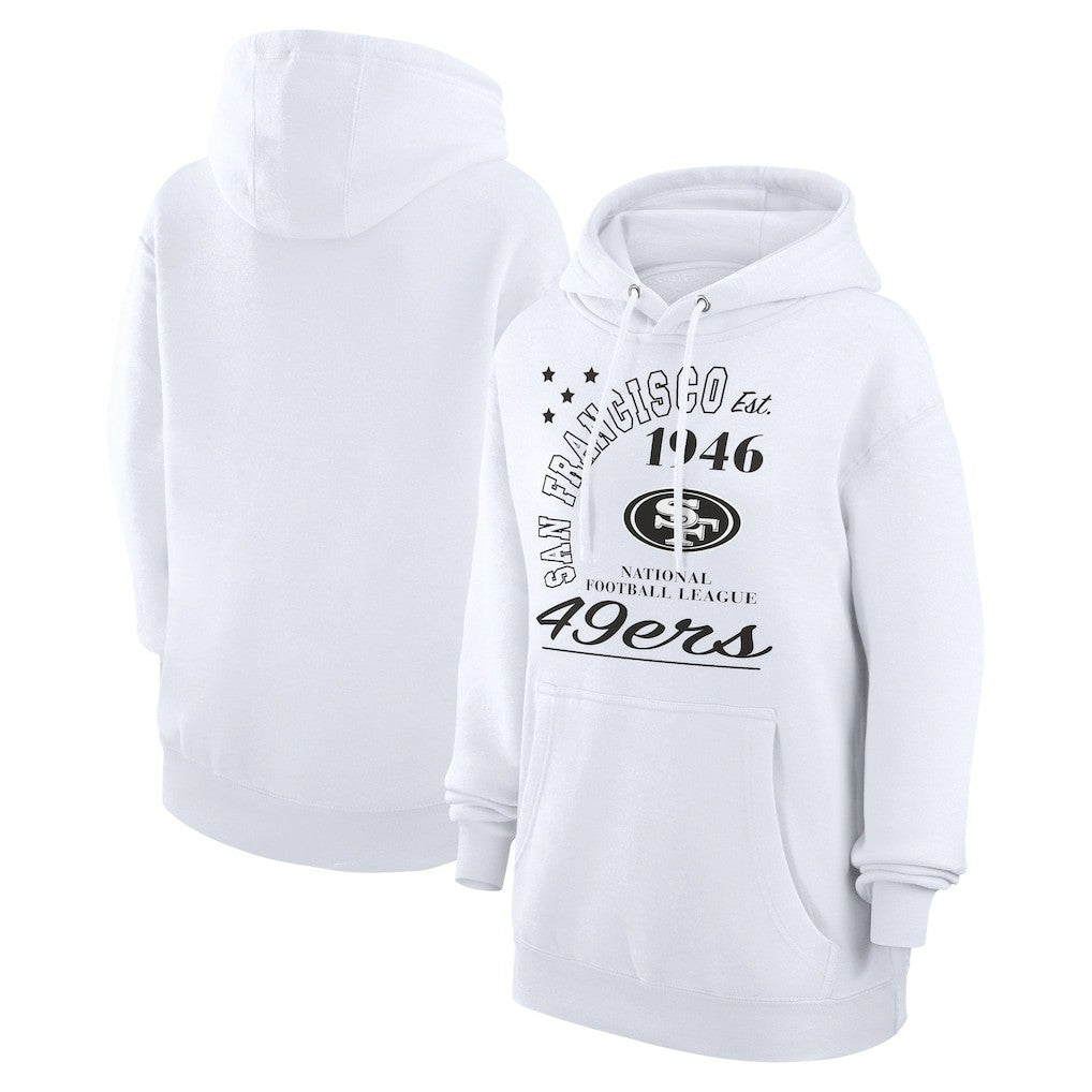 San Francisco 49ers Starter Unisex Arch Team Fleece Pullover Hoodie White