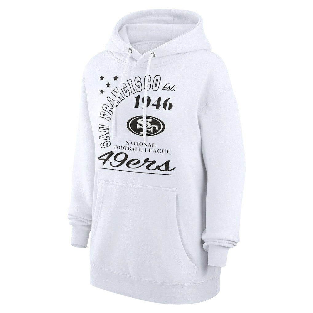 San Francisco 49ers Starter Unisex Arch Team Fleece Pullover Hoodie White