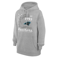 Carolina Panthers Starter Unisex Arch Team Fleece Pullover Hoodie Heather Gray