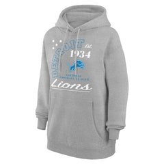 Detroit Lions Starter Unisex Arch Team Fleece Pullover Hoodie Heather Gray
