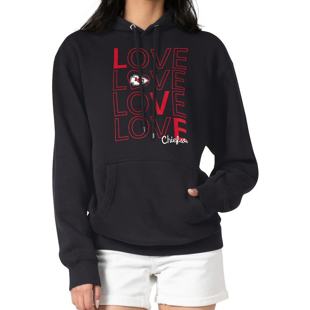 Kansas City Chiefs G-III 4Her by Carl Banks Women's Love Graphic Pullover Hoodie Black