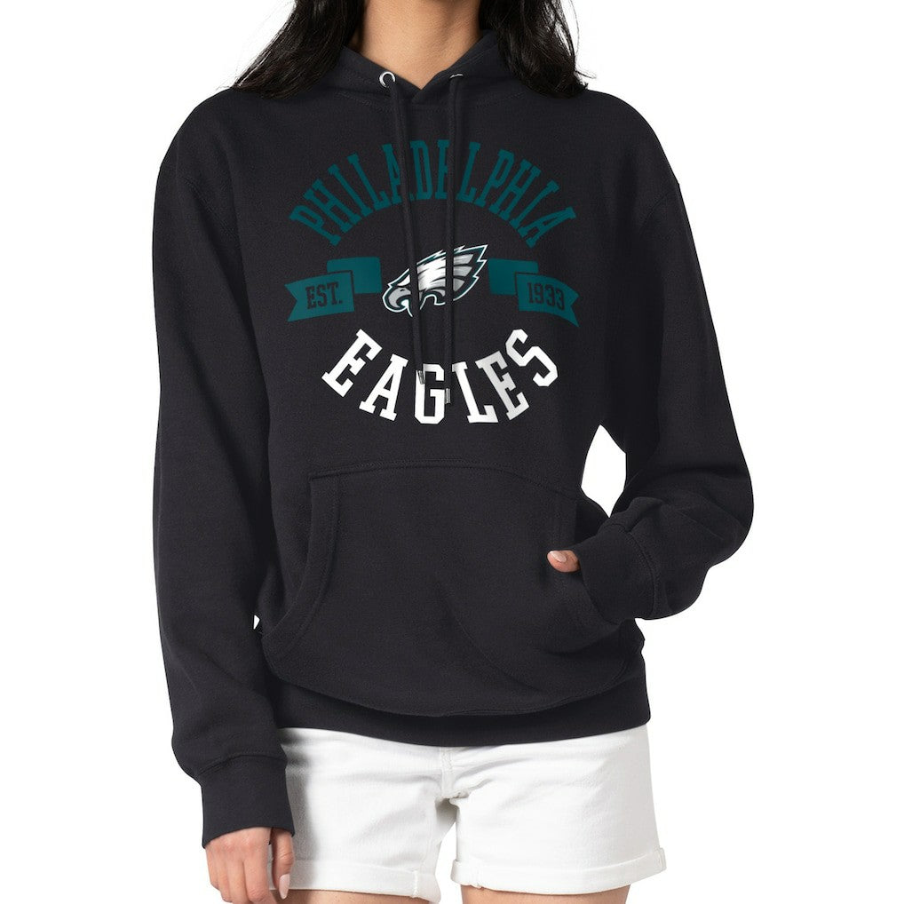 Philadelphia Eagles G-III 4Her by Carl Banks Women's City Graphic Team Fleece Pullover Hoodie Black