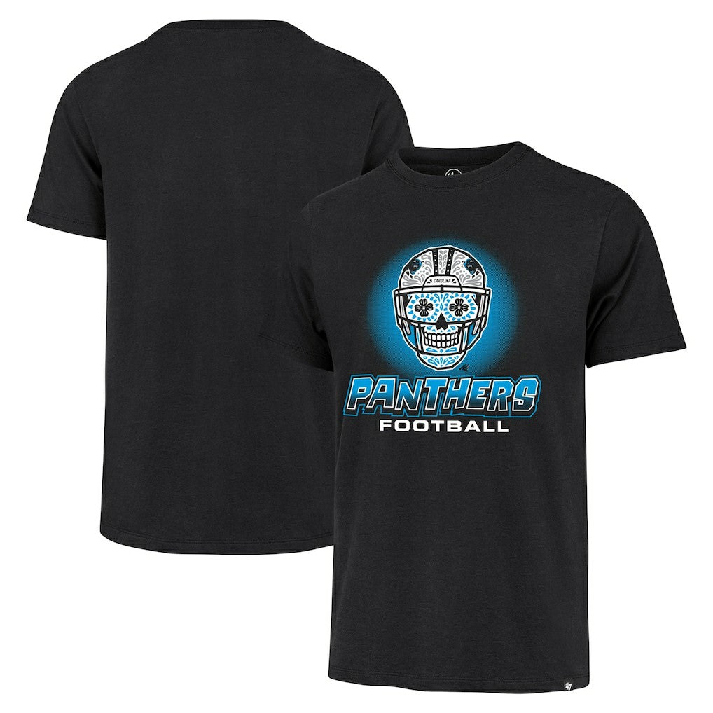 47 brand Carolina Panthers '47 Sugar Skull T-Shirt Black