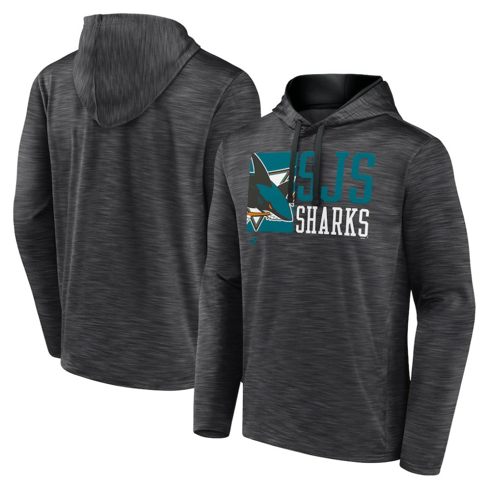 San Jose Sharks Fanatics Never Quit Pullover Hoodie - Charcoal - NHL 200590066