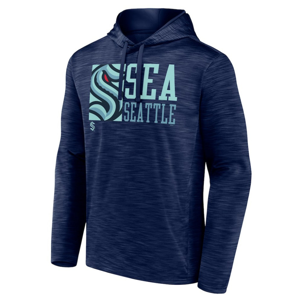 Seattle Kraken Fanatics Never Quit Pullover Hoodie - Deep Sea Blue - NHL 200590073