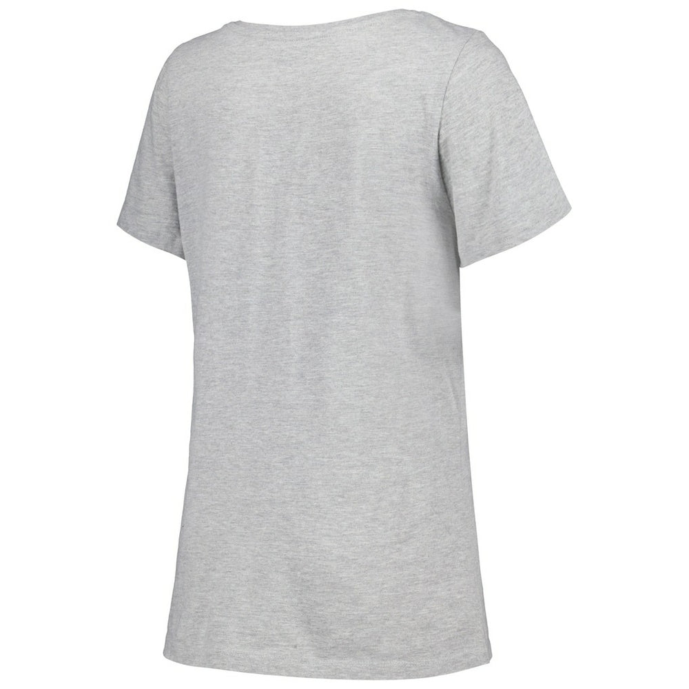 Fanatics Las Vegas Raiders Women's Plus Size Arch Over Logo T-Shirt Heather Gray