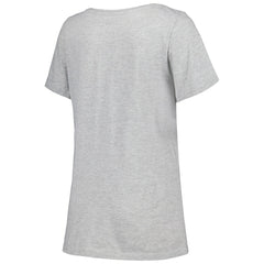 Fanatics Las Vegas Raiders Women's Plus Size Arch Over Logo T-Shirt Heather Gray
