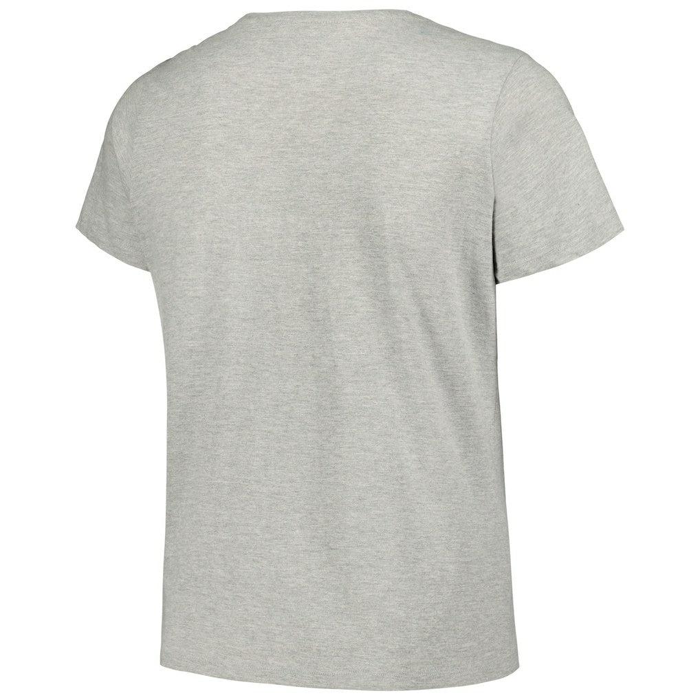 Fanatics New Orleans Saints Women's Plus Size Arch Over Logo T-Shirt Heather Gray