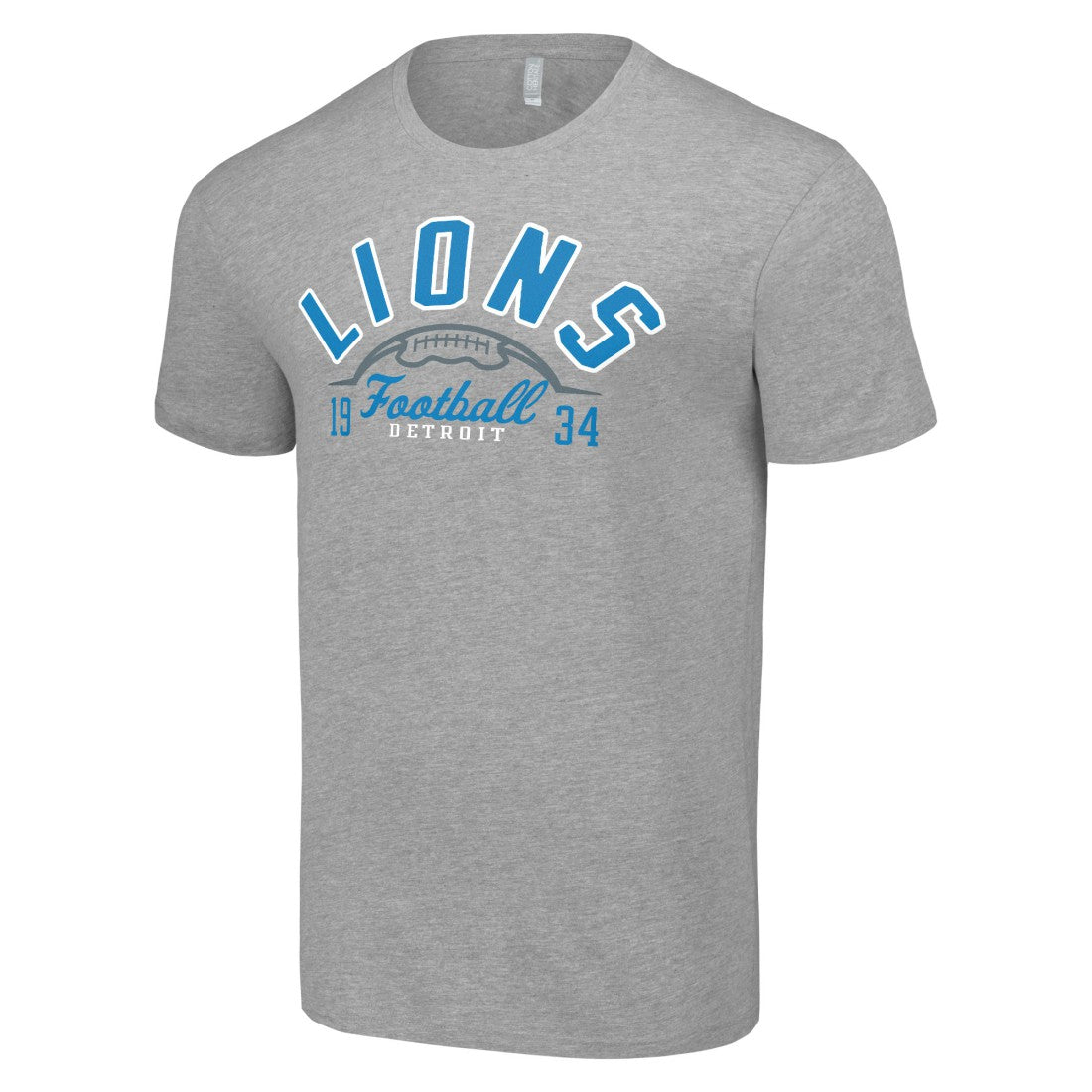Detroit Lions Starter Half Ball Team T-Shirt Heather Gray