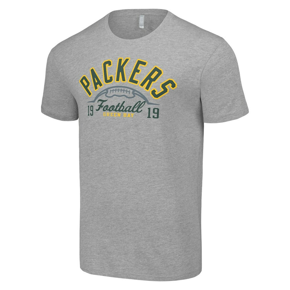 Green Bay Packers Starter Half Ball Team T-Shirt Heather Gray