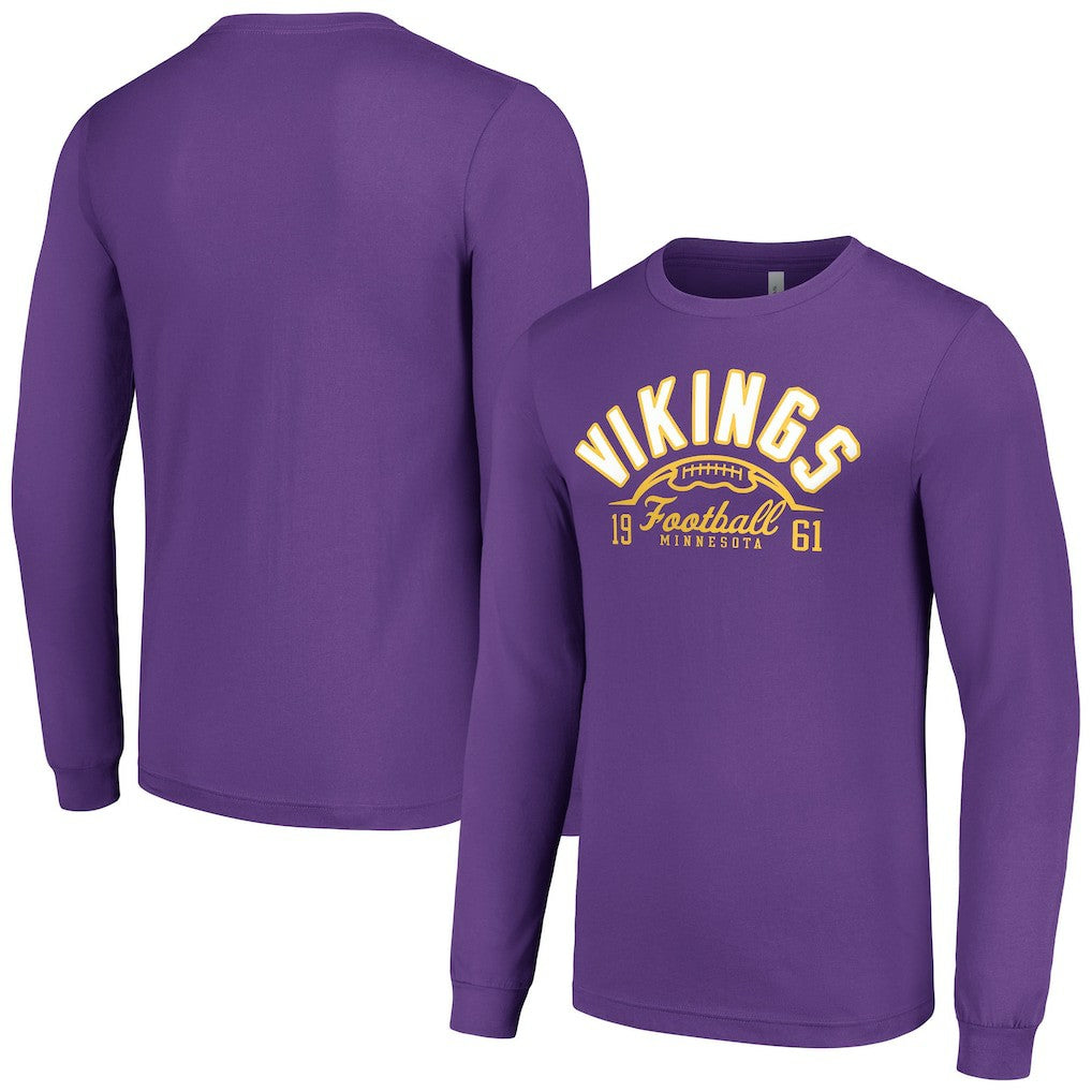 Minnesota Vikings Starter Half Ball Team Long Sleeve T-Shirt Purple