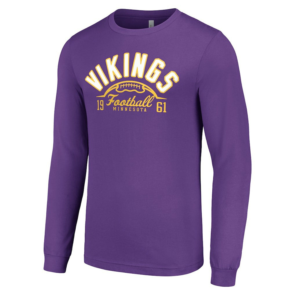 Minnesota Vikings Starter Half Ball Team Long Sleeve T-Shirt Purple