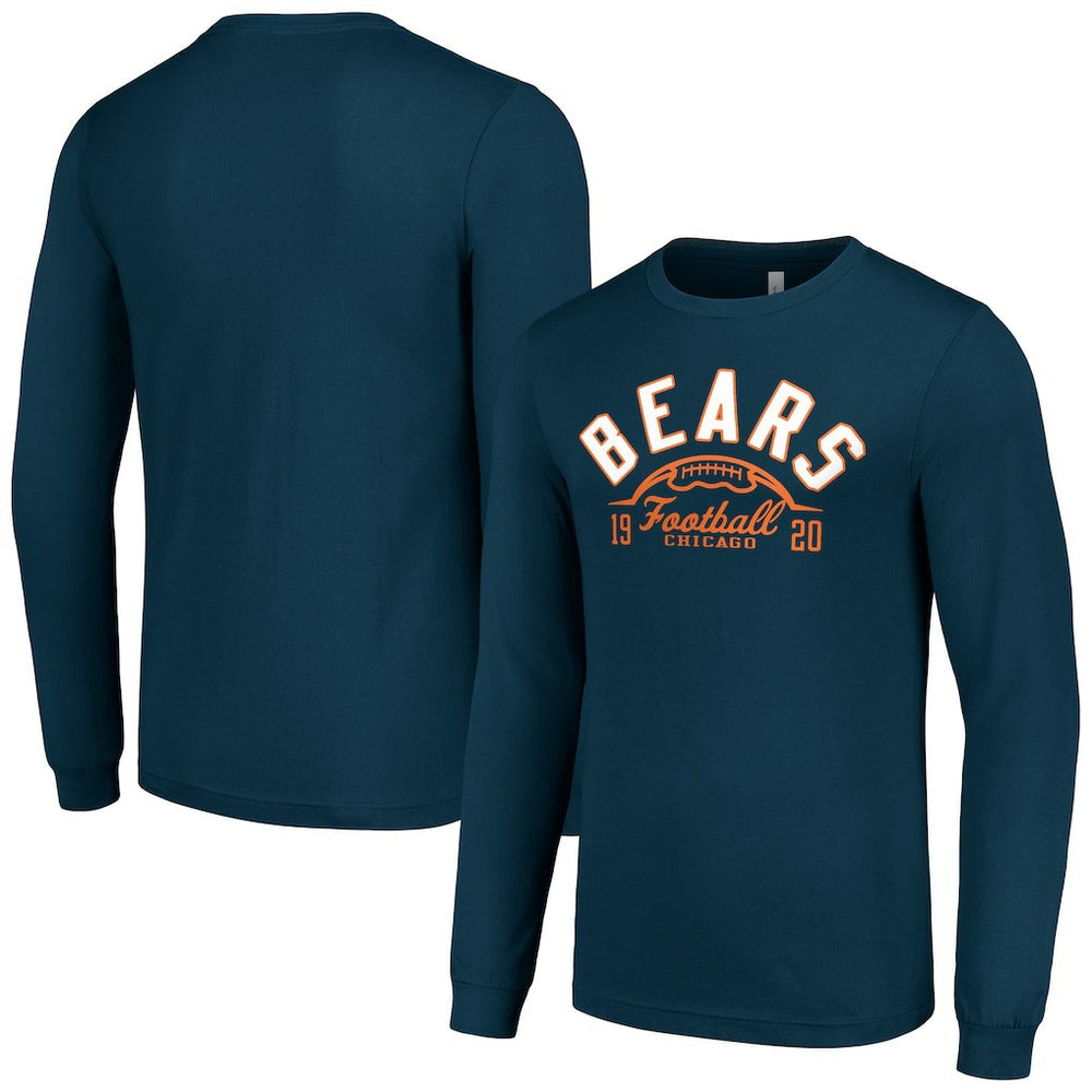 Chicago Bears Starter Half Ball Team Long Sleeve T-Shirt Navy