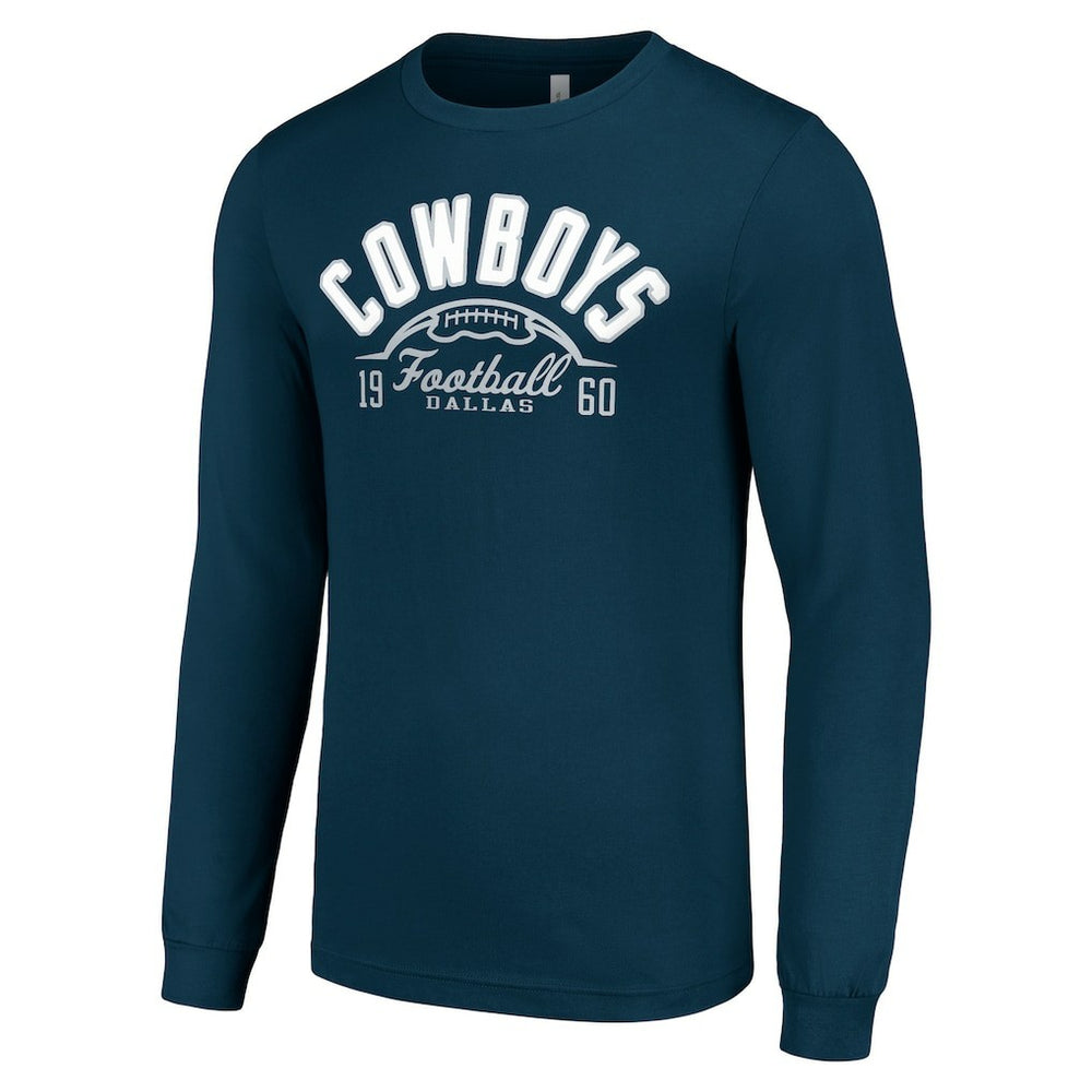 Dallas Cowboys Starter Half Ball Team Long Sleeve T-Shirt Navy