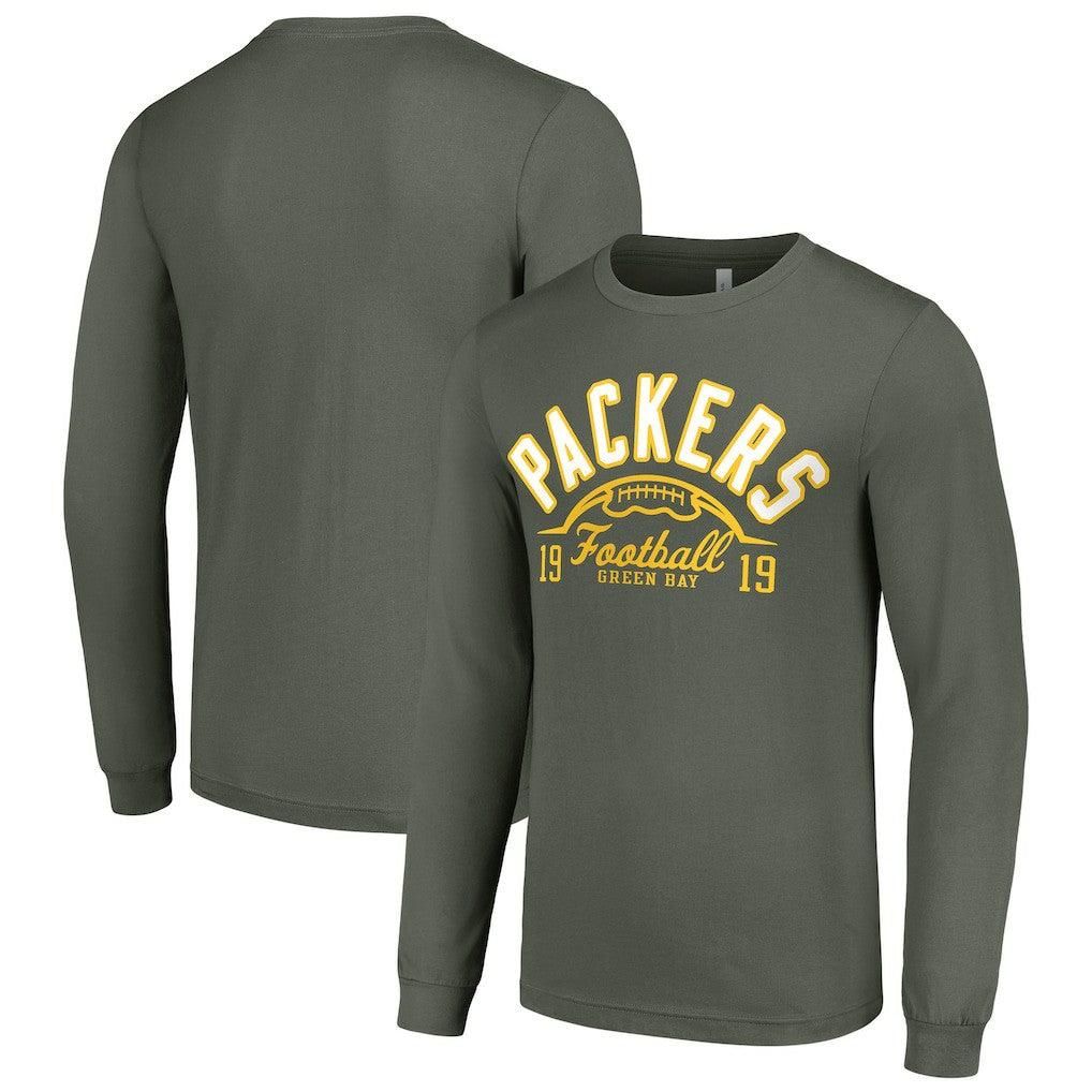 Green Bay Packers Starter Half Ball Team Long Sleeve T-Shirt Green