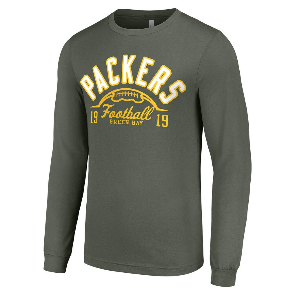 Green Bay Packers Starter Half Ball Team Long Sleeve T-Shirt Green