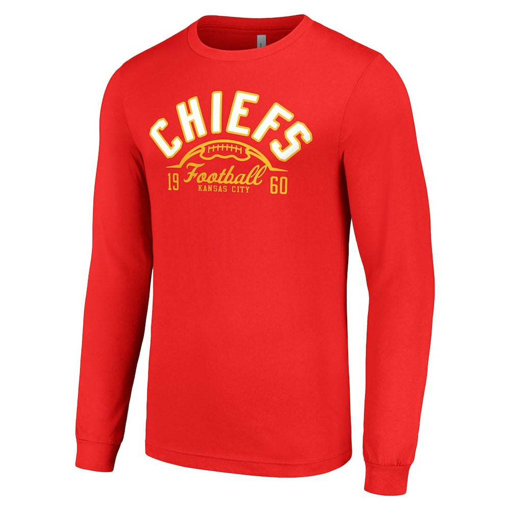 Kansas City Chiefs Starter Half Ball Team Long Sleeve T-Shirt Red