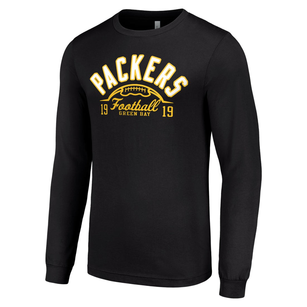 Green Bay Packers Starter Half Ball Team Long Sleeve T-Shirt Black