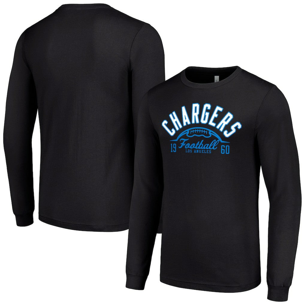 Los Angeles Chargers Starter Half Ball Team Long Sleeve T-Shirt Black