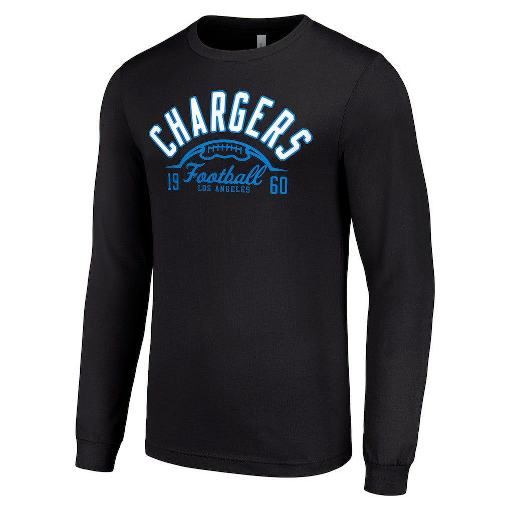 Los Angeles Chargers Starter Half Ball Team Long Sleeve T-Shirt Black