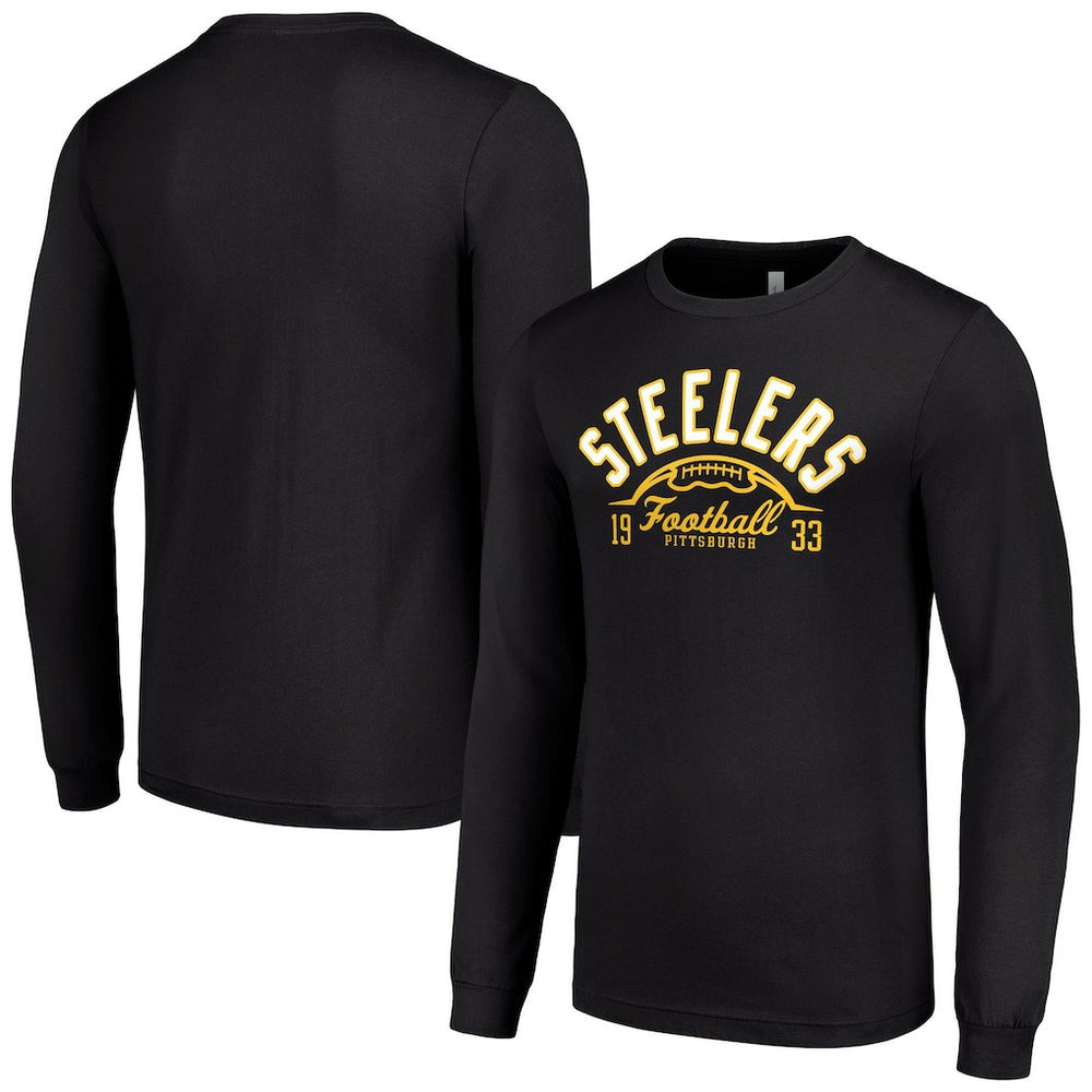 Pittsburgh Steelers Starter Half Ball Team Long Sleeve T-Shirt Black