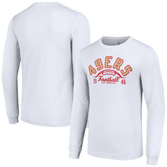 San Francisco 49ers Starter Half Ball Team Long Sleeve T-Shirt White