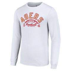 San Francisco 49ers Starter Half Ball Team Long Sleeve T-Shirt White