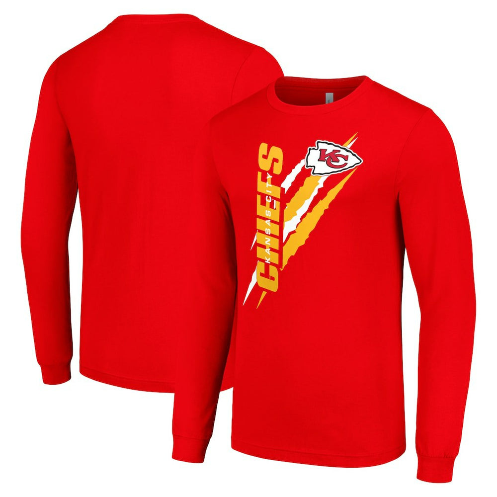 Kansas City Chiefs Starter Color Scratch Long Sleeve T-Shirt Red
