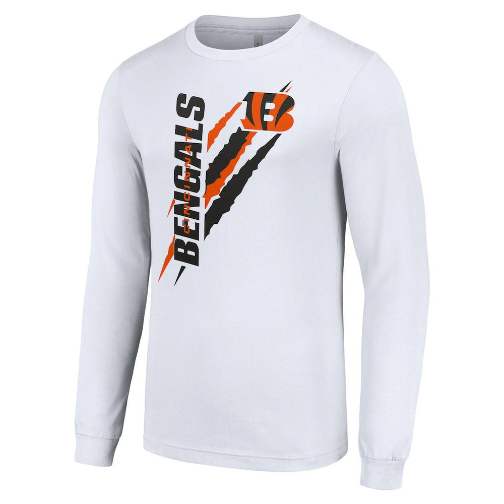Cincinnati Bengals Starter Color Scratch Long Sleeve T-Shirt White