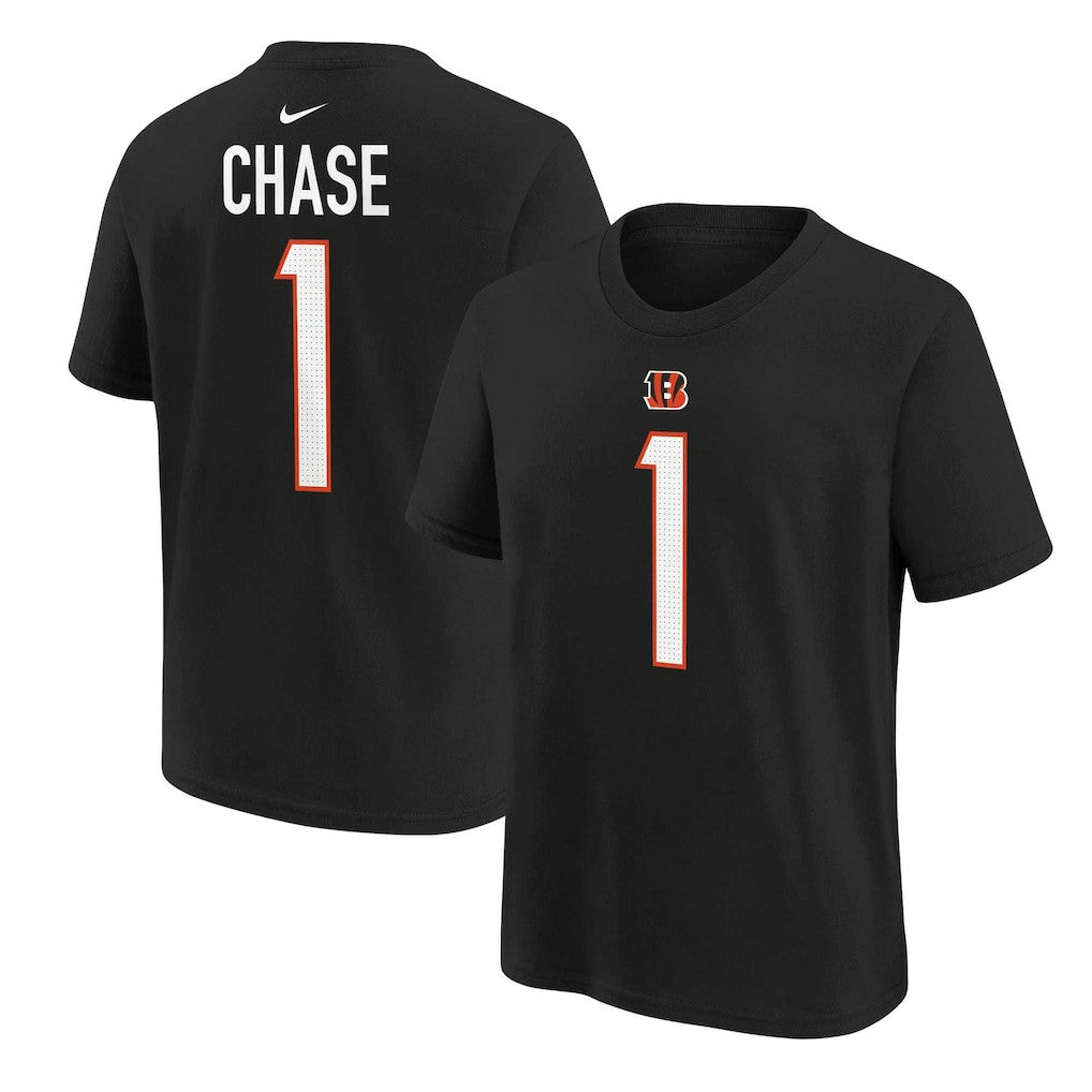 Nike Ja'Marr Chase Cincinnati Bengals Preschool Player Name & Number T-Shirt Black