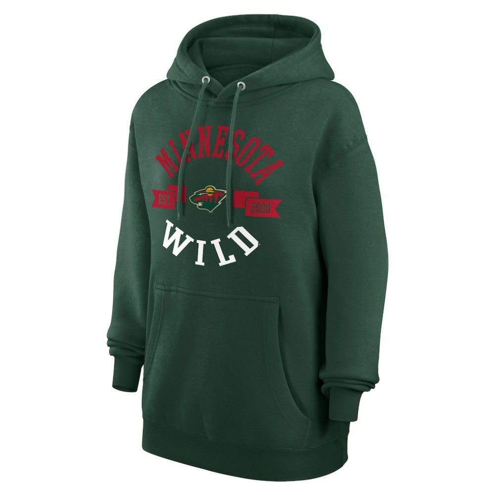 Minnesota Wild G-III 4Her by Carl Banks Women's City Graphic Fleece Pullover Hoodie - Green - NHL 200592868