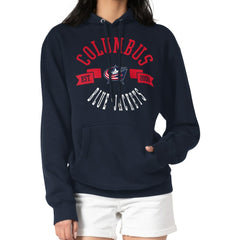 Columbus Blue Jackets G-III 4Her by Carl Banks Women's City Graphic Fleece Pullover Hoodie - Navy - NHL 200592884