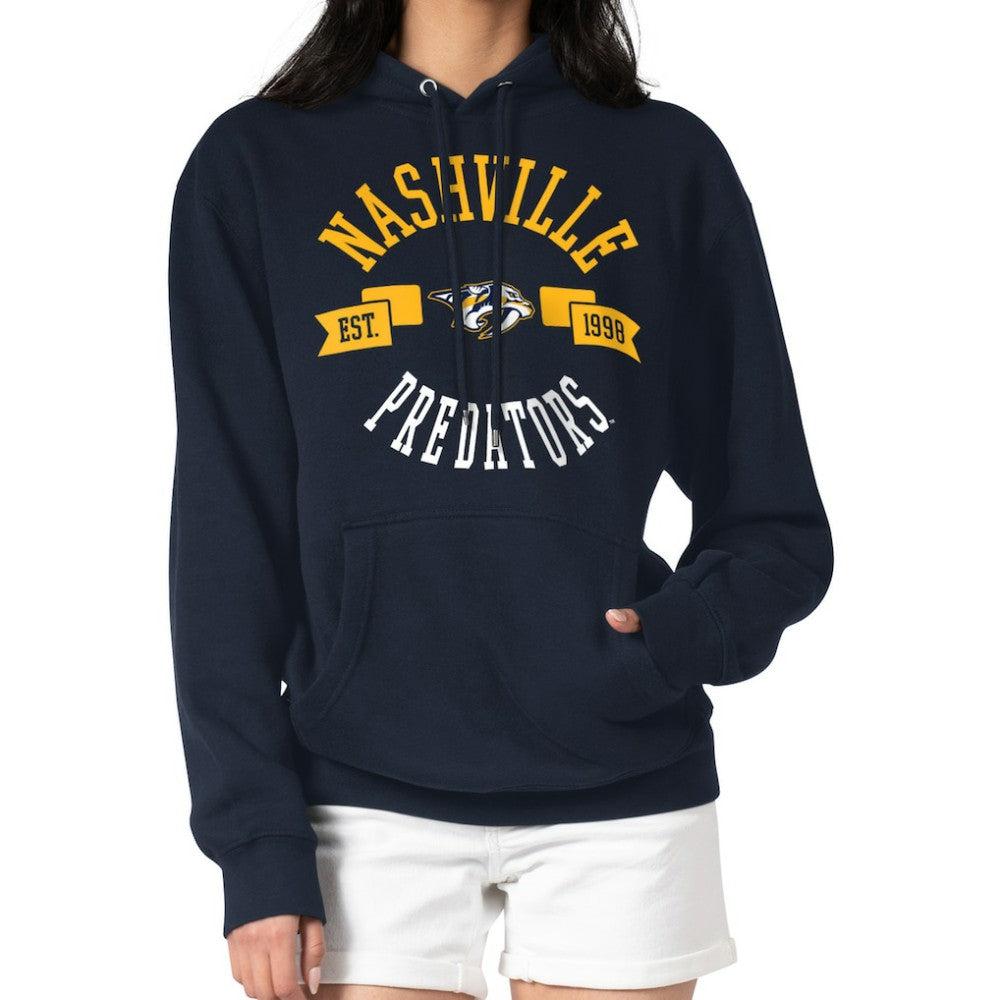 Nashville Predators G-III 4Her by Carl Banks Women's City Graphic Fleece Pullover Hoodie - Navy - NHL 200592887