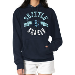 Seattle Kraken G-III 4Her by Carl Banks Women's City Graphic Fleece Pullover Hoodie - Navy - NHL 200592888